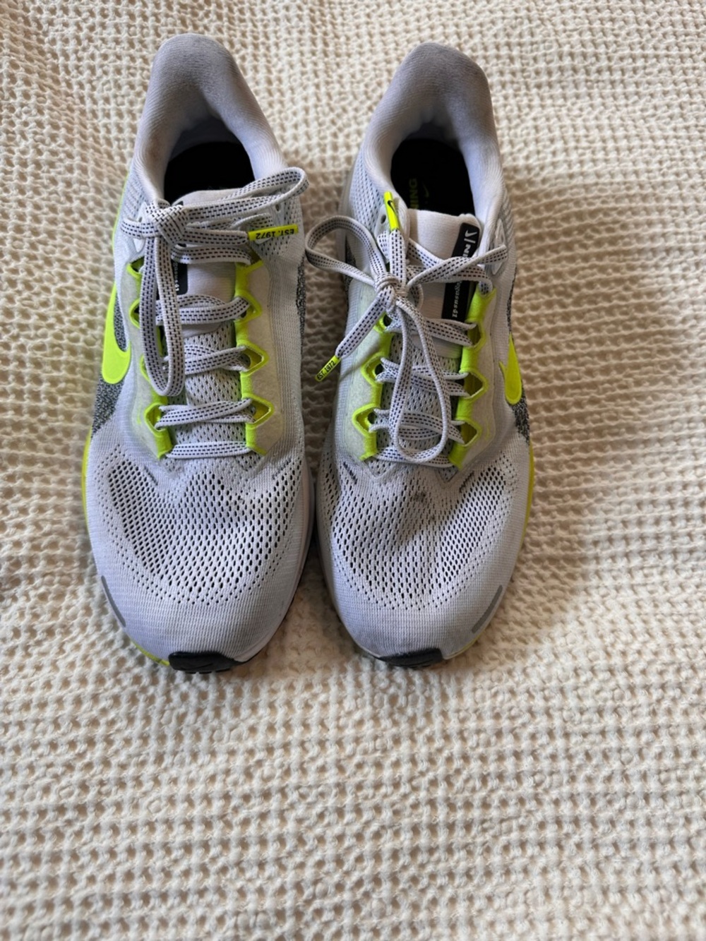 Nike 
 Gray and Neon Yellow Athletic Sneakers